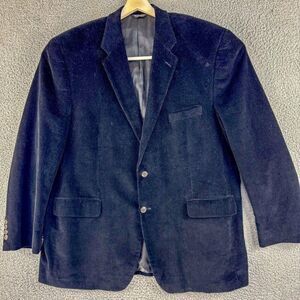 Chaps Corduroy Blazer Mens 48L Black‎ Cord Suit Jacket Casual Outdoor Professor